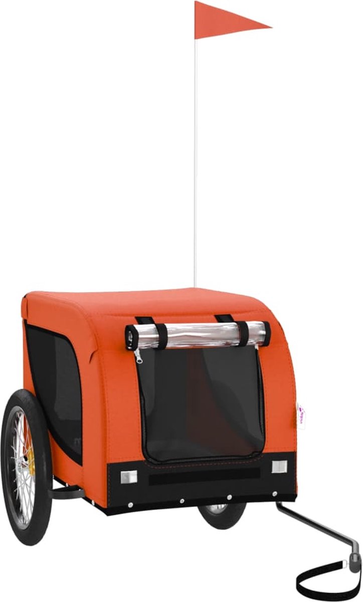 vidaXL Fietskar Oxford Stof Oranje/Zwart