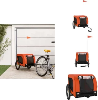 vidaXL Fietskar Oxford Stof Oranje/Zwart