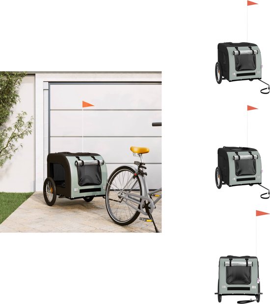vidaXL Fietskar Oxfordstof Grijs/Zwart review
