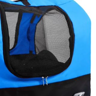 vidaXL Fietstrailer Huisdierenfietskar blauw/zwart