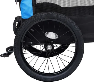 vidaXL Fietstrailer Huisdierenfietskar blauw/zwart