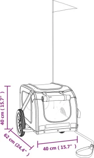 vidaXL Hondenfietskar - Hondenfietstrailer