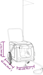 vidaXL Hondenfietskar - Hondentrailer