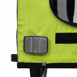 vidaXL Hondenfietskar Oxford Stof Groen/Grijs