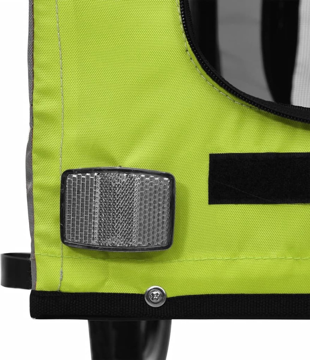 Wat vinden we goed aan de vidaXL Hondenfietstrailer Oxford Groen-Grijs