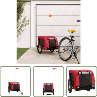 De vidaXL Hondenfietstrailer Rood/Zwart in één oogopslag