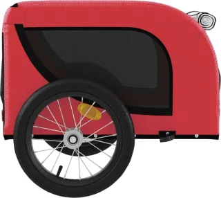 vidaXL Hondenfietstrailer Rood/Zwart