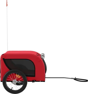 vidaXL Hondenfietstrailer Rood/Zwart