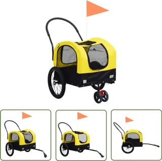 vidaXL Hondenwagen en Fietstrailer