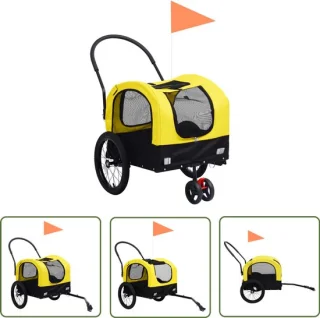 vidaXL Hondenwagen en Fietstrailer