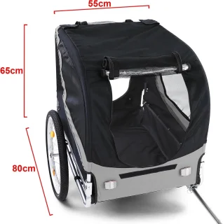 Viking Choice Hondenkar Opvouwbaar 40 kg Grijs Zwart