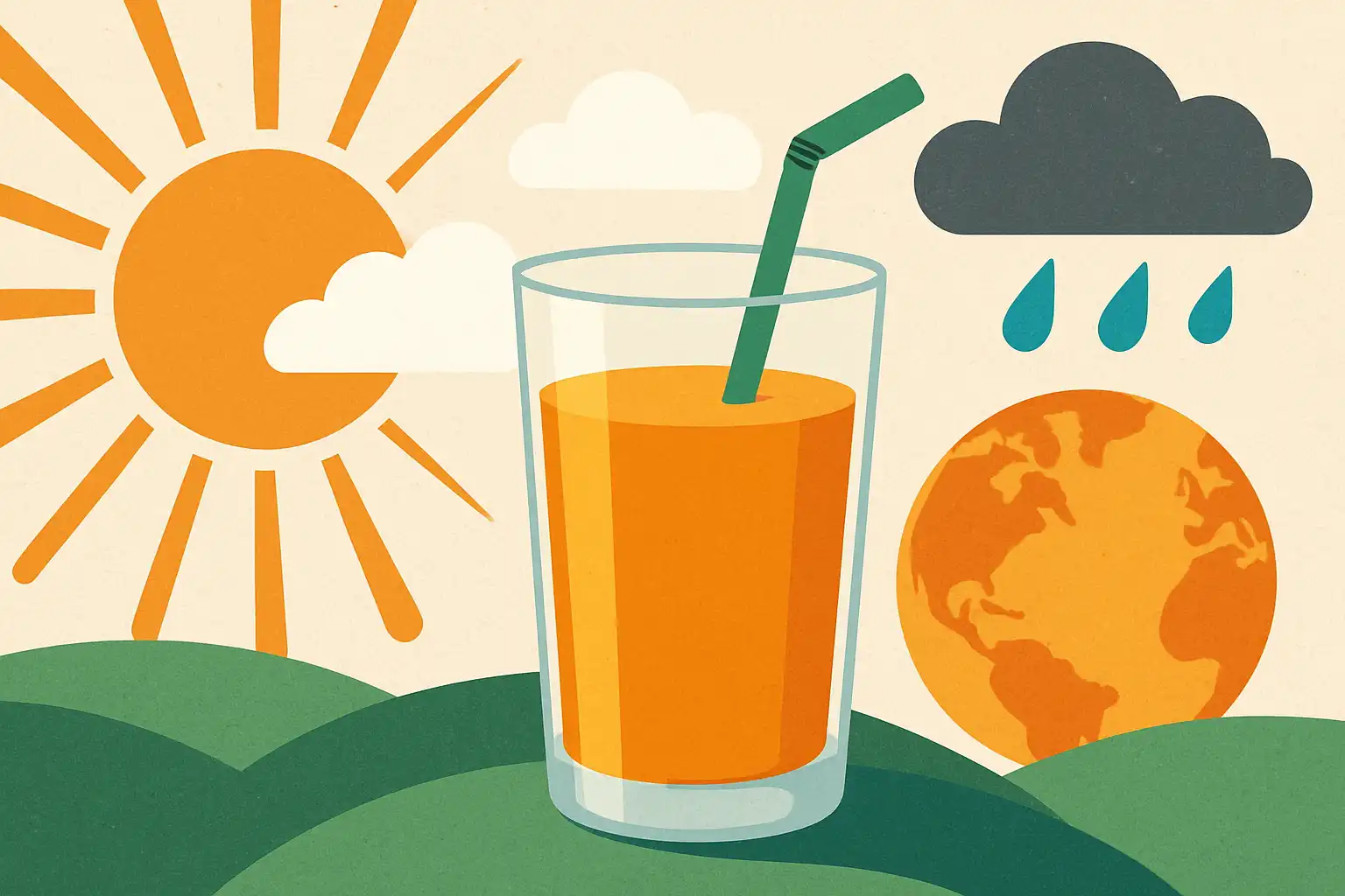 Hoe klimaatverandering jouw glas sap verandert (en wat je eraan kunt doen)
