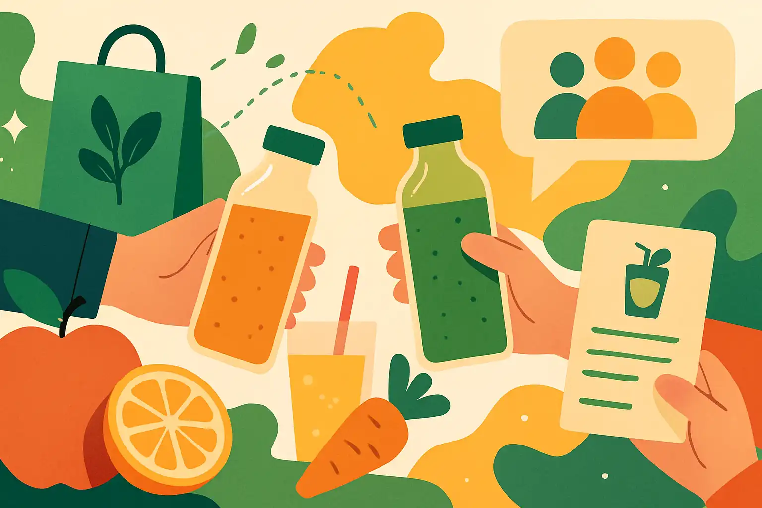 Zo organiseer je een juice swap: ruil vers sap, ontdek nieuwe recepten en bouw een lokale juicing-community