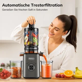 Slowjuicer met XL-vulopening en 800 ml sapcontainer voor gezonde sappen