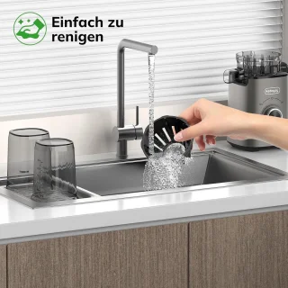 Slowjuicer met XL-vulopening en 800 ml sapcontainer voor gezonde sappen