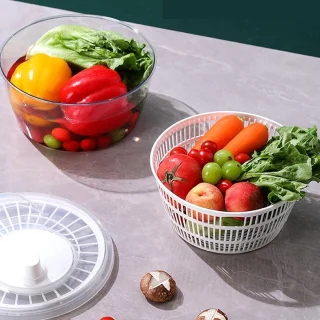 Grote Salade Spinner met Easy Press - Efficiënte Sla Droger voor Groenten en Fruit