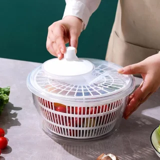 Grote Salade Spinner met Easy Press - Efficiënte Sla Droger voor Groenten en Fruit