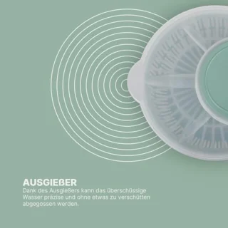 Saladecentrifuge 2,7 liter - BPA-vrij, 3-in-1 Keukengerei voor Verse Salades