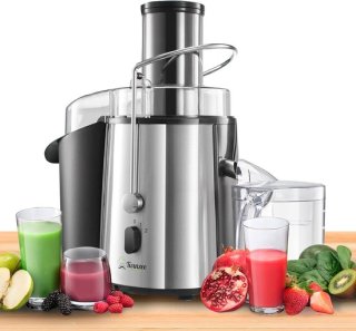 Krachtige (850 W) Groente- en Fruitjuicer met 2 Snelheden - Centrifugale Juicer Machine voor Sinaasappels en Citrusvruchten - Brede Opening (75 mm) - Antislip Basis review