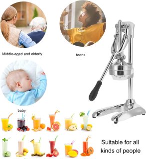 Wat vinden we goed aan de Commerciële Handmatige Juicer Roestvrij Staal Limoen Juicer Stand Huishoudelijke Benodigdheden 9.8 "x 8" x 19.5 "