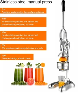 Commerciële Handmatige Juicer Roestvrij Staal Limoen Juicer Stand Huishoudelijke Benodigdheden 9.8 "x 8" x 19.5 "