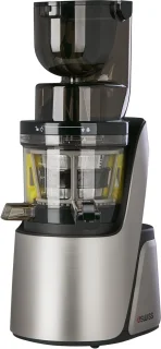 4SWISS Slow Juicer Swan BM105 Platinium Silver, Aantrekkelijk ontwerp, 400 W, 32 tpm, Reverse-functie, XXL-opening