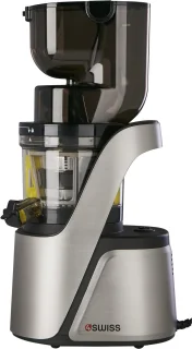 4SWISS Slow Juicer Swan BM105 Platinium Silver, Aantrekkelijk ontwerp, 400 W, 32 tpm, Reverse-functie, XXL-opening