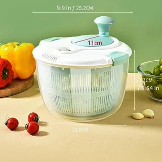 Salade Spinner 5L Capaciteit - Veilig en Duurzaam voor Groenten en Fruit