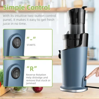 Slowjuicer - Sapcentrifuge voor Fruit en Groente - 500 ml - 200W - Koude Pers Juicer - Zwart