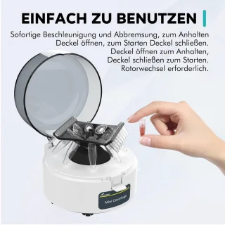 Mini-centrifuge 4000 tpm met 2-in-1 rotor voor laboratoriumtoepassingen