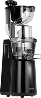 Koudpersmixer voor groenten en fruit - lage snelheid 60 omw/min - slowjuicer met 2 netmaten - achteruitfunctie - 200 W sapcentrifuge groenten en fruit