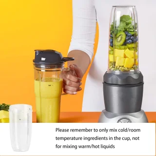 Doorzichtige beker voor mixer - reservebeker - kunststof sapcentrifuge - 32 ounces - elektrische sapcentrifuge vervangende beker