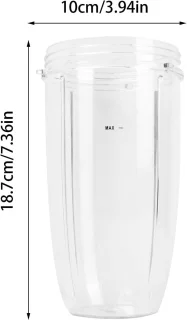 Doorzichtige beker voor mixer - reservebeker - kunststof sapcentrifuge - 32 ounces - elektrische sapcentrifuge vervangende beker