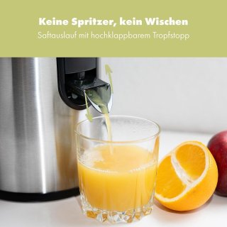 Wat vinden we goed aan de SNJY® Slowjuicer - Juice Maker - Extracteur De Jus - 400W - Zwart/RVS