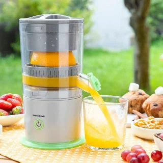 Oplaadbare elektrische sinaasappelpers 250 ml Luchtdichte antidruppeldop Elektrische sapcentrifuge Snelheid 22000 toeren per minuut Automatische uitschakeling - snel citruspersapparaat - makkelijk schoon te maken. sapcentrifuge groenten en fruit
