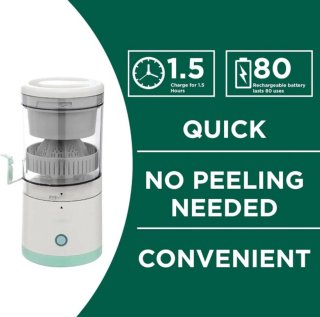 Wat vinden we goed aan de Super Handige Draagbare Elektrische Perser Sinaasappelsap Persen Fruit Shake Huishoudelijke Sinaasappel Citroen blender Usb Oplaadkeuken