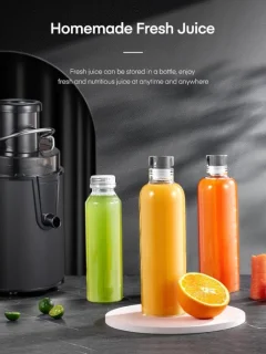 Sapcentrifuge - Slowjuicer - voor Groenten - Fruit - 400W - 65mm Vulopening - 3 Snelheden - Anti-Druppelfunctie - Oververhittingsbeveiliging - RVS - 1.6L - Zwart