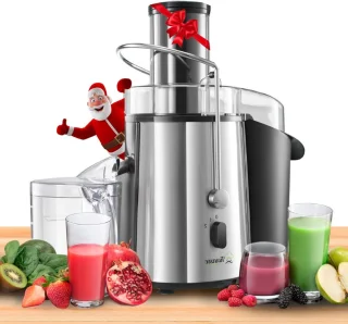 Hoogwaardige Sapcentrifuge Voor Groenten En Fruit - 850W Met 2 Snelheden - Centrifugaal Juicer Voor Sinaasappel En Citrus - Brede Opening 75mm - Antislip Bodem