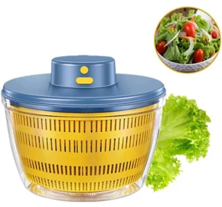 Automatische slacentrifuge voor groenten en fruit - USB draadloos, 4000 ml, Keukenhulp voor snel afwateren