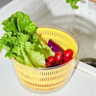 Automatische slacentrifuge voor groenten en fruit - USB draadloos, 4000 ml, Keukenhulp voor snel afwateren