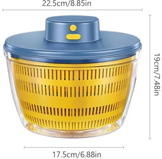 Automatische slacentrifuge voor groenten en fruit - USB draadloos, 4000 ml, Keukenhulp voor snel afwateren