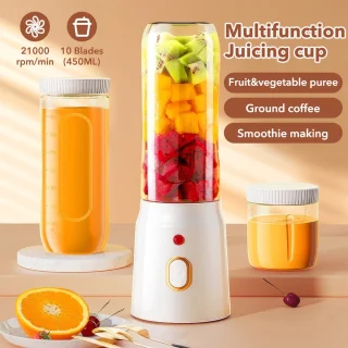 450ml Fruit Juicer Draagbare Smoothie Blender Juicer USB Oplaadbaar Reis