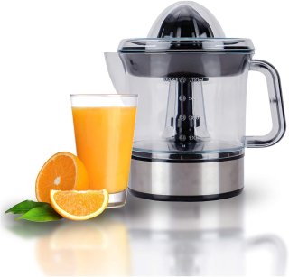 De 1x Elektrische Zitronenpresse - 700ml BPA-vrij - 2 Drukschijven - Hoge Sapopbrengst - Voor Citroen, Sinaasappel & Grapefrui in één oogopslag