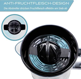 1x Elektrische Zitronenpresse - 700ml BPA-vrij - 2 Drukschijven - Hoge Sapopbrengst - Voor Citroen, Sinaasappel & Grapefrui