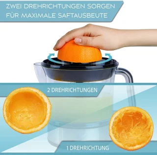 1x Elektrische Zitronenpresse - 700ml BPA-vrij - 2 Drukschijven - Hoge Sapopbrengst - Voor Citroen, Sinaasappel & Grapefrui