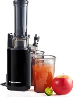 Compacte koude-pers-sapcentrifuge - voedingsstoffen en vitaminen - gemakkelijk schoon te maken - 16 oz sapbeker - antraciet sapcentrifuge groenten en fruit