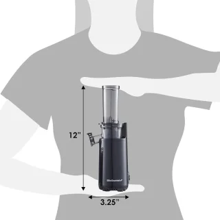 Compacte koude-pers-sapcentrifuge - voedingsstoffen en vitaminen - gemakkelijk schoon te maken - 16 oz sapbeker - antraciet sapcentrifuge groenten en fruit