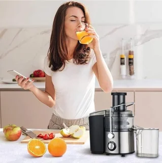 Equivera Sapcentrifuge - Sapcentrifuge - Sapcentrifuge voor Groente en Fruit - Juicer voor Groente en Fruit - Sap Machine - Sap Maker - Slow Juicer - Juicer - Elektrische Sap Pers