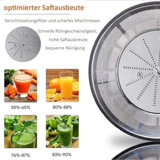 Equivera Sapcentrifuge - Sapcentrifuge - Sapcentrifuge voor Groente en Fruit - Juicer voor Groente en Fruit - Sap Machine - Sap Maker - Slow Juicer - Juicer - Elektrische Sap Pers