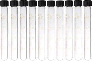 10 Stuks glazen centrifugebuizen 20 ml met schroefdop